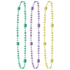 32" Mardi Gras Crown Bead Necklaces 6 ct.