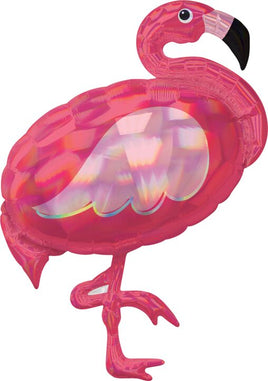 33" IRIDESCENT PINK FLAMINGO FOIL BALLOON