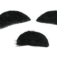 Synthetic Polyester Self Adhesive Mustaches (Assorted Styles) 1 ct.