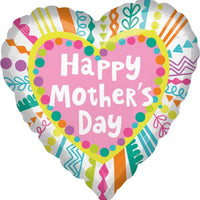18" HAPPY MOTHER'S DAY SCRIBBLES FOIL BALLOON