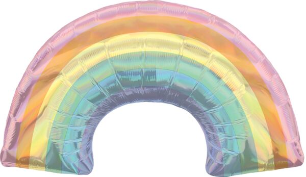 34" IRIDESCENT  Pastel Rainbow Foil Balloon