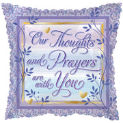 18" Thoughts and Prayers Foil Balloon