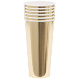Gold Foil Solid 20oz Paper Cups  6ct