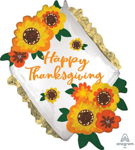 27" Satin Thanksgiving Ruffle Diamond