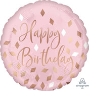 17" Blush Birthday Foil Balloon