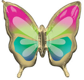 30" Tropical Butterfly Shape Foil Balloon