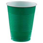 18oz. Festive Green Plastic Cups 20 ct.