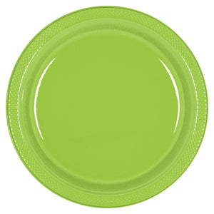 9" Round Plastic Plates - Kiwi 20 ct.
