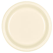 10" Vanilla Creme Round Plastic Plates 20 ct.