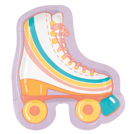 8.25" Rainbow Roller Skate Roller-Skate-Shaped  Plates  8 ct.