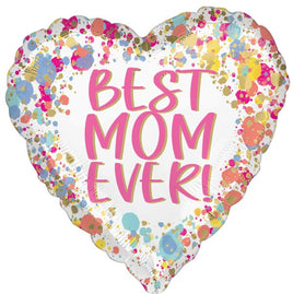 17" PAINTED BEST MOM EVER FOIL BALLOON