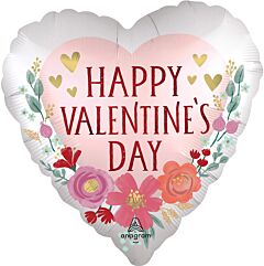 18" HVD Romantic Flowers Foil Balloon