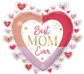 29"  COLOR BEST MOM EVER JUMBO FOIL BALLOON