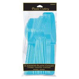 Assorted Plastic Cutlery- Caribbean 24 ct.