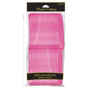 Bright Pink Plastic Knives 20 ct.