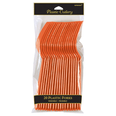 Orange Peel Plastic Forks 20 ct.