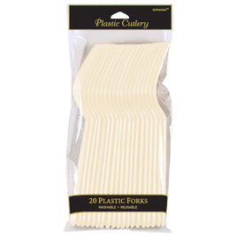 Vanilla Creme Plastic Forks 20 ct.