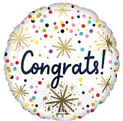 17" CONFETTI SPRINKLE CONGRATULATIONS FOIL BALLOON