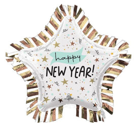28" NOON YEAR STAR SHAPED FOIL BALLOON