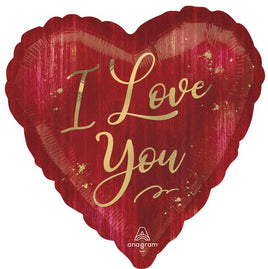 18" I Love You Rouge Foil Balloon