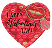 28" Valentine Kissy Lips Heart Foil Balloon