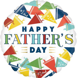 18" HAPPY FATHERS DAY VARSITY DAD FOIL BALLOON