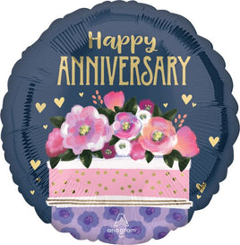 17" Anniversary Cake Foil Balloon