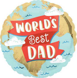 17" World's Best Dad Foil Balloon