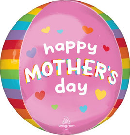HAPPY MOTHER'S DAY BRILLIANT RAINBOW ORBZ BALLOON
