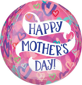 HAPPY MOTHER'S DAY LAYERED HEARTS ORBZ BALLOON