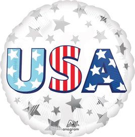 17" USA BURSTS Foil Balloon