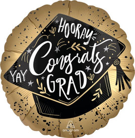 28" GRAD ACHIEVE BURST FOIL BALLOON