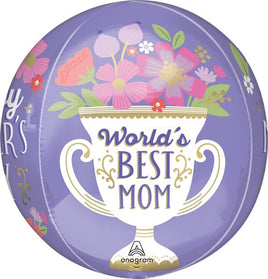 HAPPY MOTHER'S DAY WORLDS BEST MOM ORBZ BALLOON