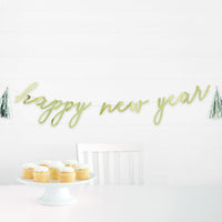 Disco New Year Happy New Year Diecut Letter Banner with Foil Tassels