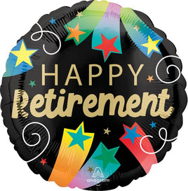 18" HAPPY RETIREMENT FOIL BALLOON