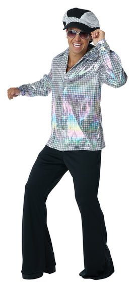 DISCO SHIRT & HAT SET - SILVER Small/Medium