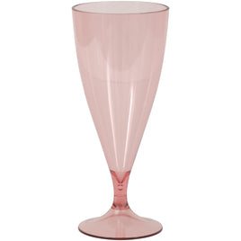Pink & Gold Plastic Champagne Glasses in Storage Bottle 5 pc.