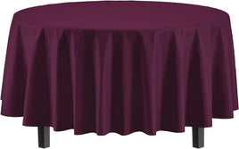 84" Round Plum Table Cover  1 ct.