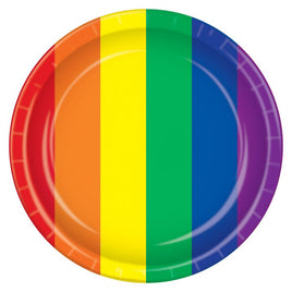 9" Rainbow Plates 8 ct.