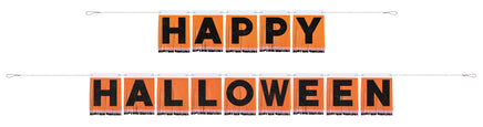 Groovy Halloween Happy Halloween Tissue Fringe Banner  2 pc.