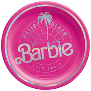Malibu Barbie 7" Round Metallic Paper Plates 8 ct.