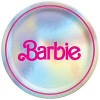 Malibu Barbie 9" Round Metallic Plates 8 ct.