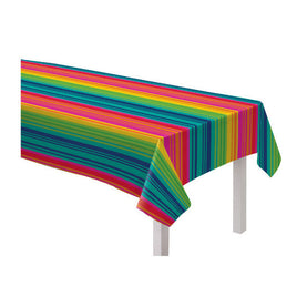 Serape Stripe Flannel Backed Vinyl Tablecover 52 in. X 90 in.