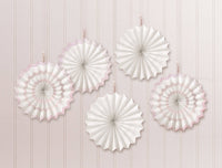 Hanging Hot Stamped Paper Fan Decorations 5 pcs.