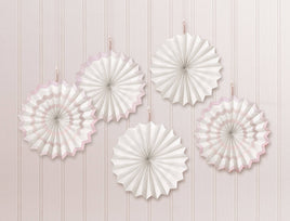 Hanging Hot Stamped Paper Fan Decorations 5 pcs.
