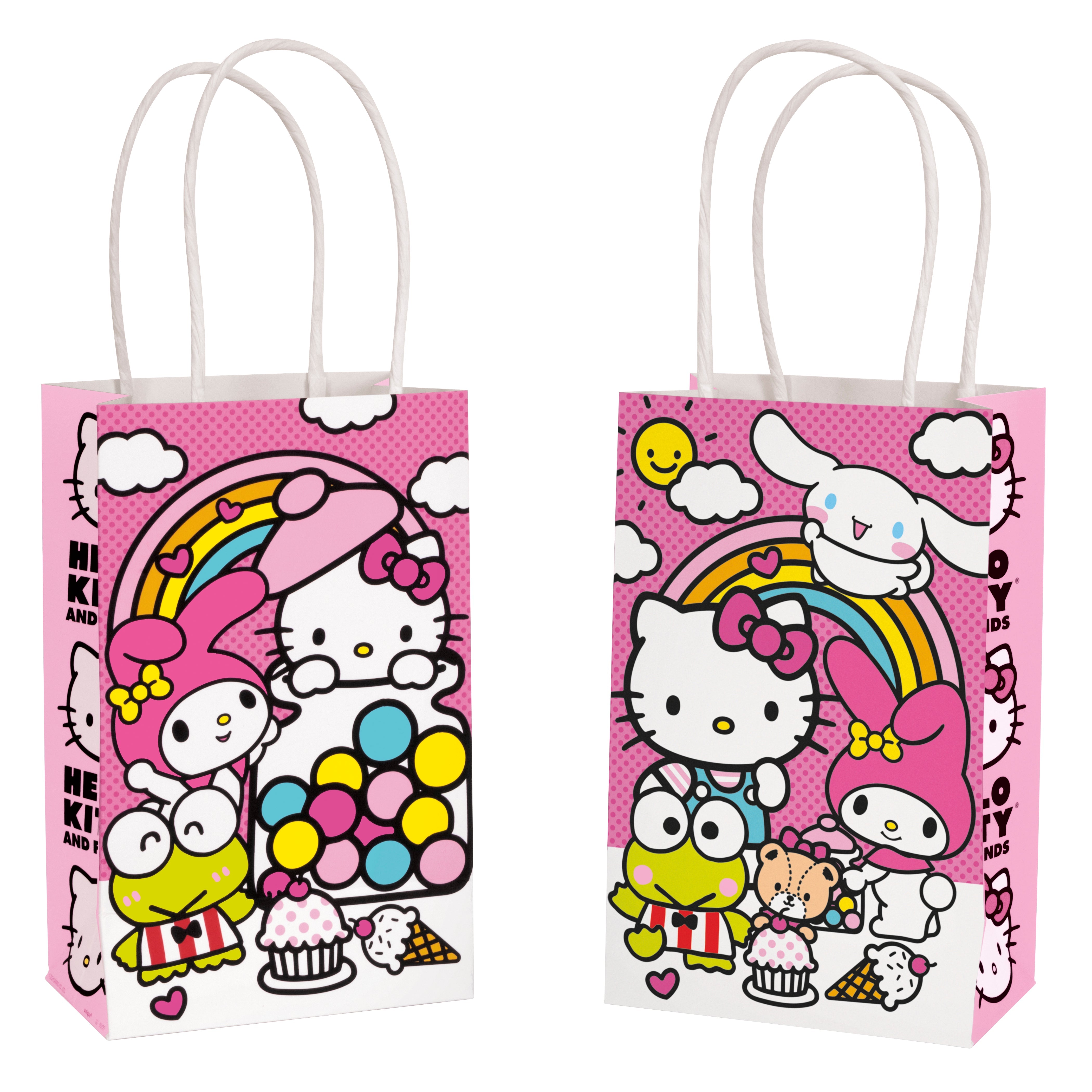 Hello Kitty & Friends Kraft Paper Favor Bags 8ct| Party Stop