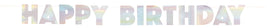 Iridescent Foil Happy Birthday Banner  7.25 ft.