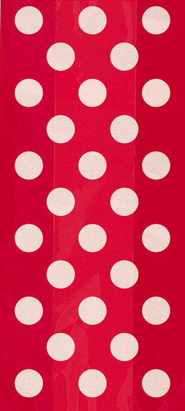 Ruby Red Dots Cellophane Bags  20 ct.