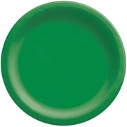 6 3/4" Round Paper Plates  -  Festive Green 20 ct.