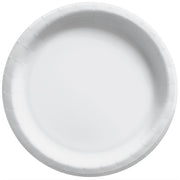 6 3/4" Round Paper Plates  -  White 20 ct.
